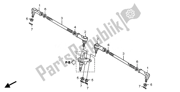 All parts for the Tie Rod of the Honda TRX 250 EX 2008