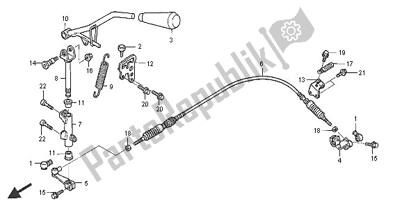 Tutte le parti per il Selezionare La Leva del Honda TRX 650 FA Fourtrax Rincon 2005