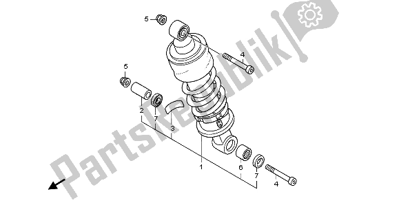Todas as partes de Almofada Traseira do Honda CBF 600S 2009