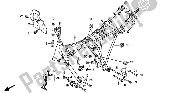 Tutte le parti per il Corpo Del Telaio del Honda CB 250 1994