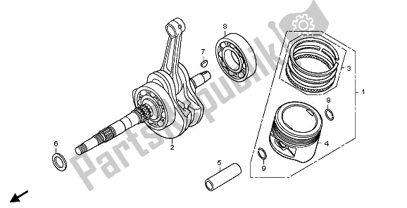 Todas las partes para Cigüeñal de Honda TRX 250X 2011