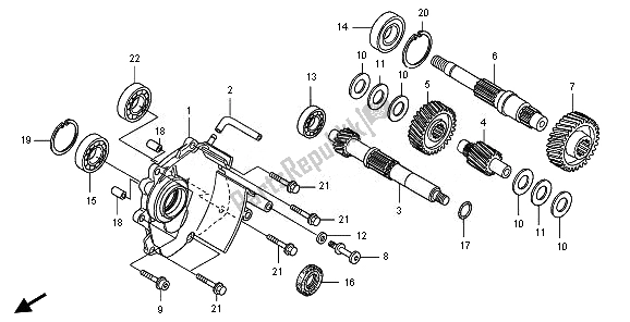 Toutes les pièces pour le Transmission du Honda FJS 400A 2011