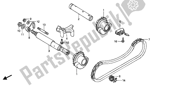 All parts for the Balancer of the Honda CB 450S 1986