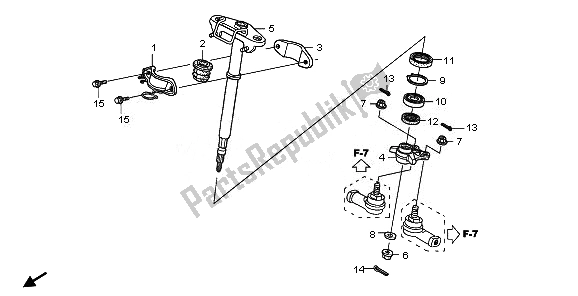 All parts for the Steering Shaft of the Honda TRX 500 FE Foretrax Foreman ES 2011