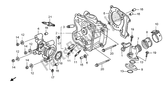 Todas las partes para Cabeza De Cilindro de Honda PES 125 2012