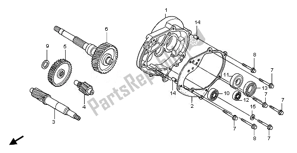 All parts for the Transmisison of the Honda FES 125A 2011