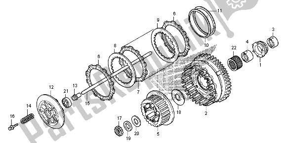 All parts for the Clutch of the Honda CB 1000 RA 2013