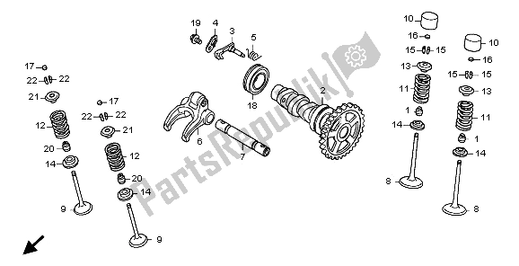 All parts for the Camshaft & Valve of the Honda CRF 250R 2009