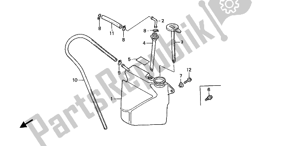 All parts for the Reserve Tank of the Honda GL 1500 SE 1991