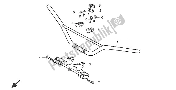 Tutte le parti per il Gestire Il Tubo del Honda CR 85 RB LW 2005