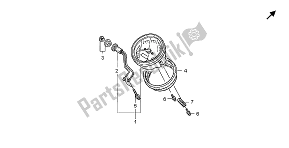 All parts for the Meter (kmh) of the Honda VT 750 CA 2009