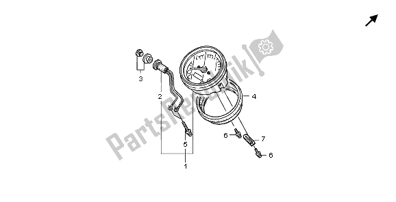 Alle onderdelen voor de Meter (kmh) van de Honda VT 750 CA 2009