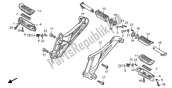 Todas as partes de Passo do Honda CB 500 1995