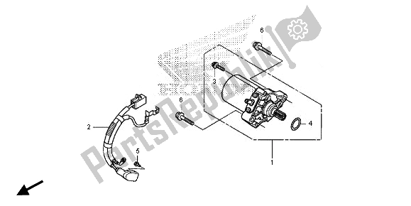 Tutte le parti per il Motore Di Avviamento del Honda CRF 110F 2014