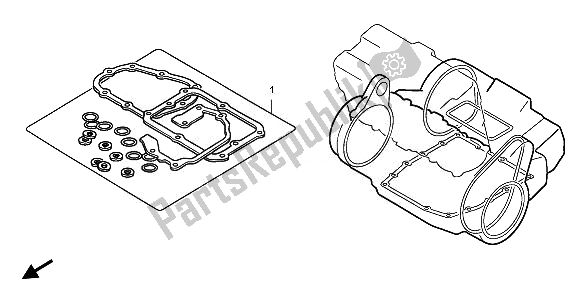 All parts for the Eop-2 Gasket Kit B of the Honda CBF 1000 SA 2008