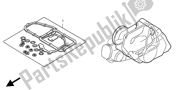 All parts for the Eop-2 Gasket Kit B of the Honda XR 70R 1999