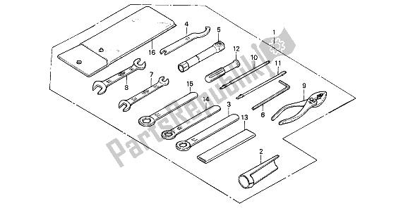 Todas las partes para Herramientas de Honda XBR 500 1985