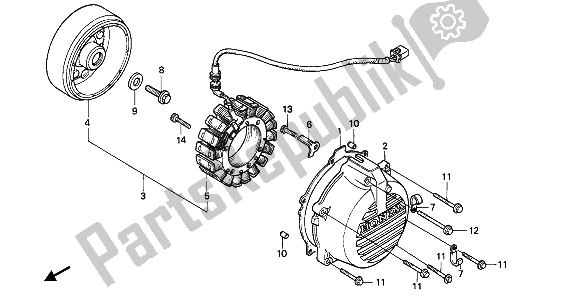 Tutte le parti per il Generatore del Honda VFR 750F 1992