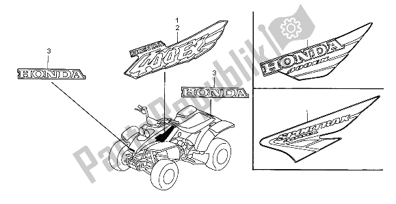 Tutte le parti per il Marchio del Honda TRX 400 EX Fourtrax 2000