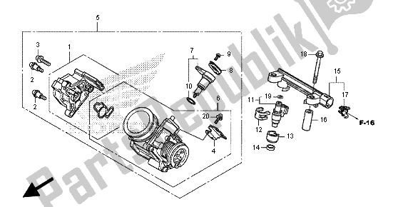 All parts for the Throttle Body of the Honda NC 700S 2012