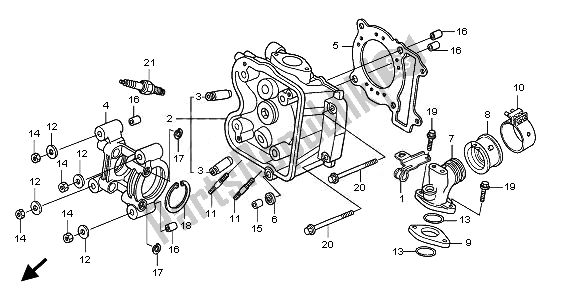 Wszystkie części do G? Owica Cylindra Honda SH 125 2010