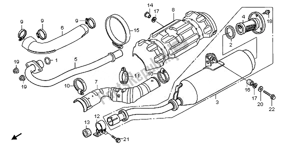 All parts for the Exhaust Muffler of the Honda TRX 500 FE Foretrax Foreman ES 2011