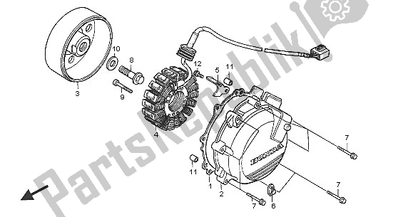 Wszystkie części do Generator Honda VFR 800 2005