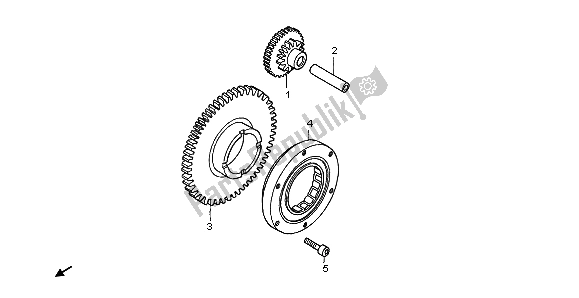 All parts for the Starting Clutch of the Honda CBF 600N 2007