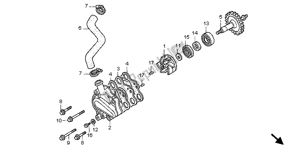 Tutte le parti per il Pompa Dell'acqua del Honda CR 125R 1999