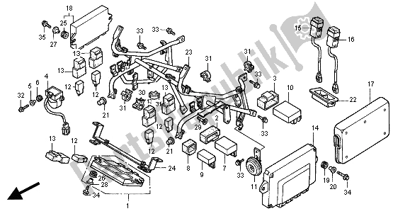 Todas las partes para Estancia De La Capucha de Honda ST 1100A 2000