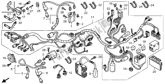 All parts for the Wire Harness of the Honda VT 750C 2009