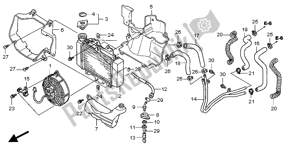 Tutte le parti per il Termosifone del Honda PES 150 2007