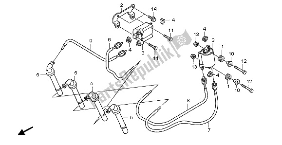 Todas las partes para Bobina De Encendido de Honda CBF 1000A 2007