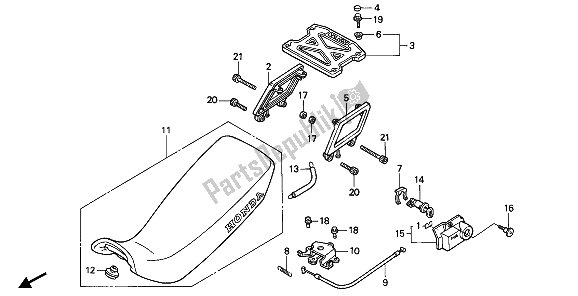 Tutte le parti per il Posto A Sedere del Honda NX 250 1990