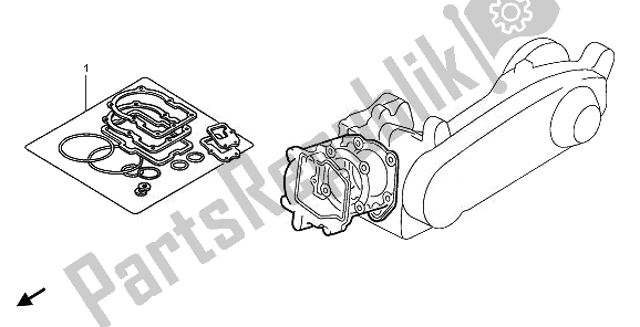 All parts for the Eop-1 Gasket Kit A of the Honda SH 125 2011