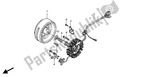 Wszystkie części do Generator Honda CBF 250 2004