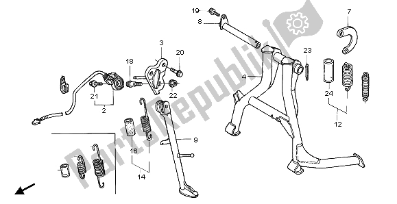 Todas as partes de Ficar do Honda CBR 600F 1995