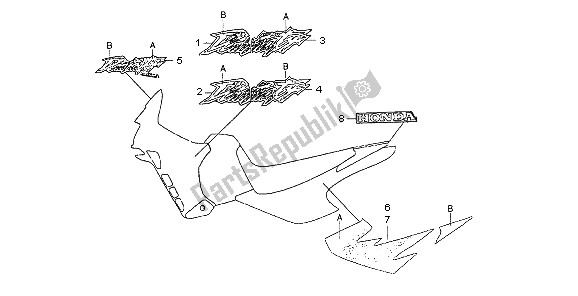 Tutte le parti per il Marchio del Honda NX 650 1997