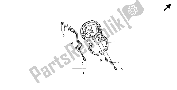 All parts for the Meter (mph) of the Honda VT 750C 2009