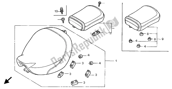 Todas las partes para Asiento de Honda VT 750C 1998