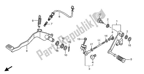 Toutes les pièces pour le Pédale du Honda XL 125V 2009