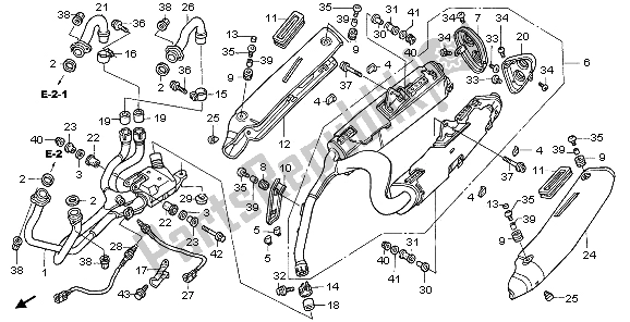 All parts for the Exhaust Muffler of the Honda VFR 800A 2006