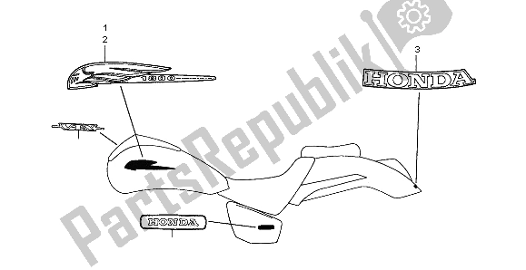 All parts for the Emblem & Mark of the Honda VTX 1800C 2002