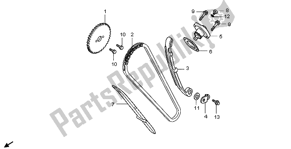 Tutte le parti per il Catena A Camme E Tenditore del Honda CBR 125 RS 2006