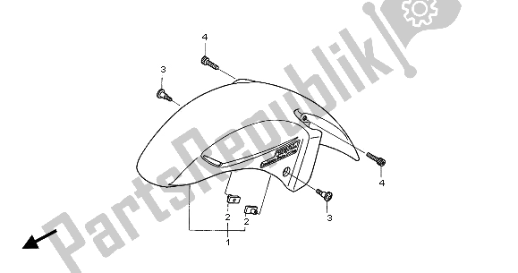 Todas las partes para Guardabarros Delantero de Honda CBR 1100 XX 2005