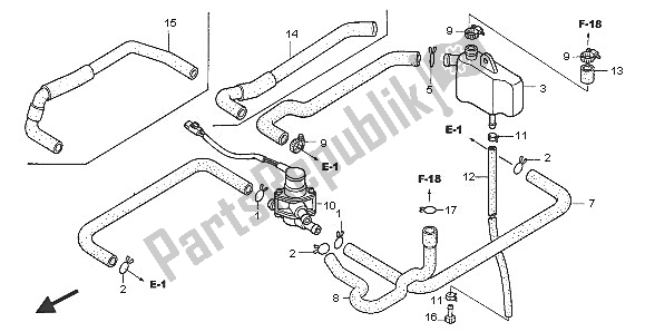 Todas las partes para Válvula De Control De Inyección De Aire de Honda VTR 1000 SP 2005