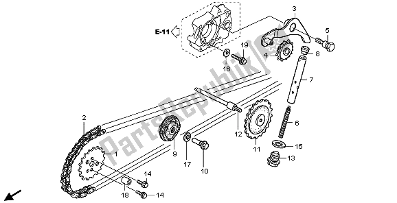 Toutes les pièces pour le Chaîne Et Tendeur De Came du Honda CRF 50F 2006