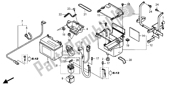 Tutte le parti per il Batteria del Honda VT 750 CS 2012