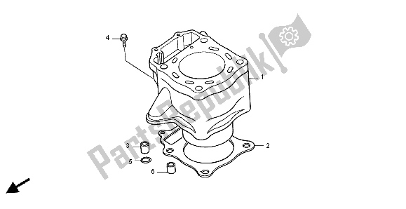 All parts for the Cylinder of the Honda XR 650R 2007