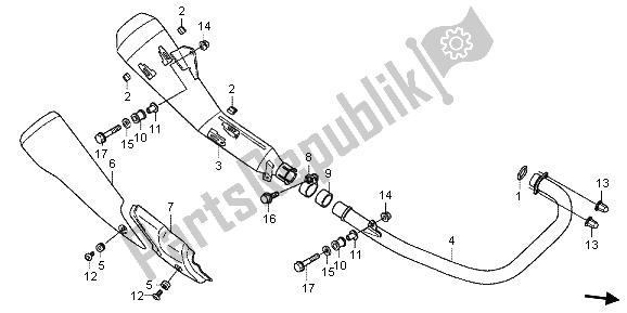 Toutes les pièces pour le Silencieux D'échappement du Honda CBR 250 RA 2013